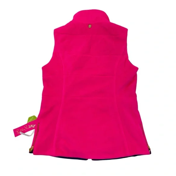 NWT Lilly Pulitzer Brooklee Reversible Vest Small Pink/Navy - Picture 13 of 16